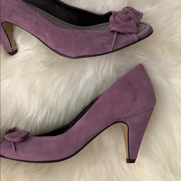 Lavender Suede Pumps Size 8 - Picture 3 of 7